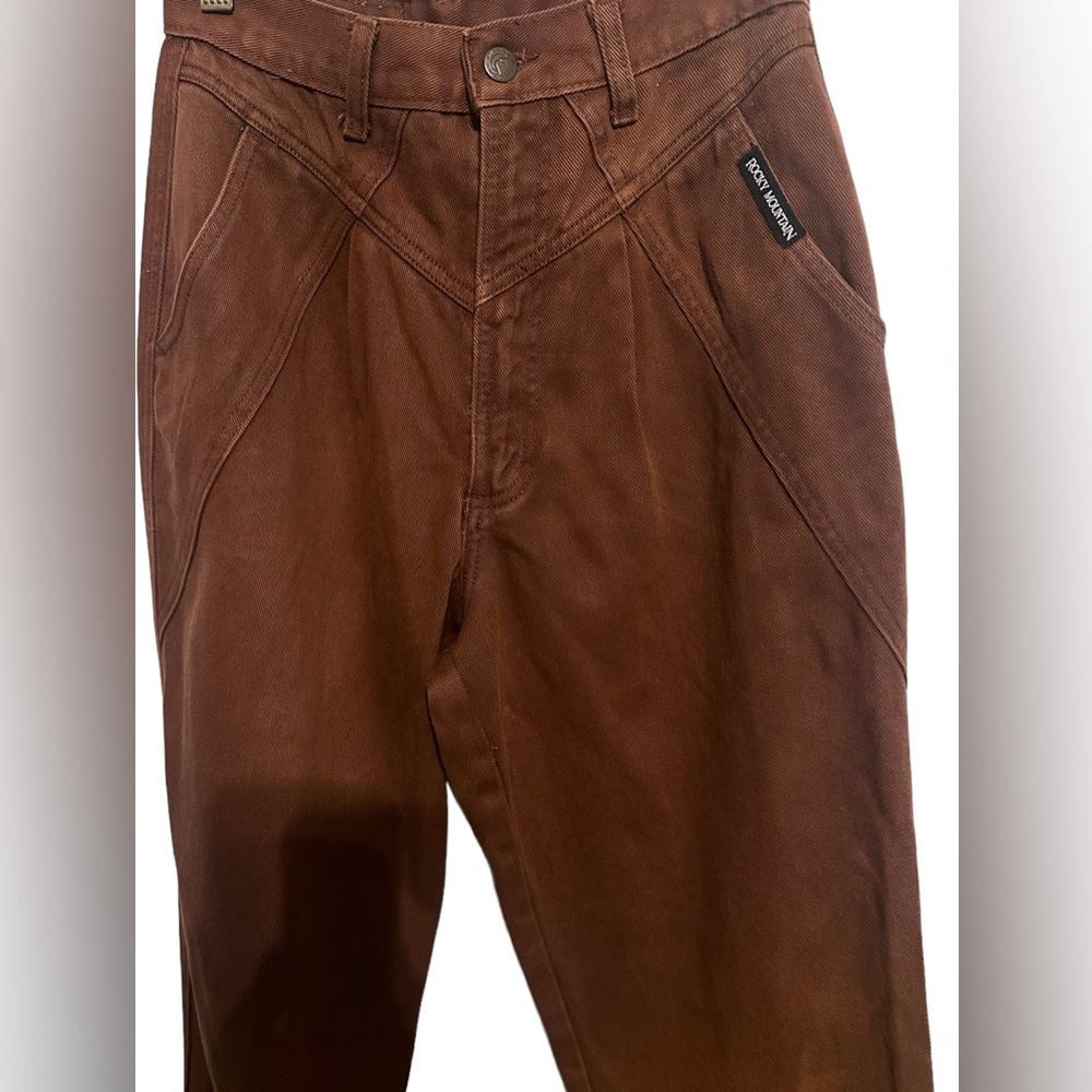 Vintage Rocky Mountain western brown jeans size 7 - Picture 4 of 9